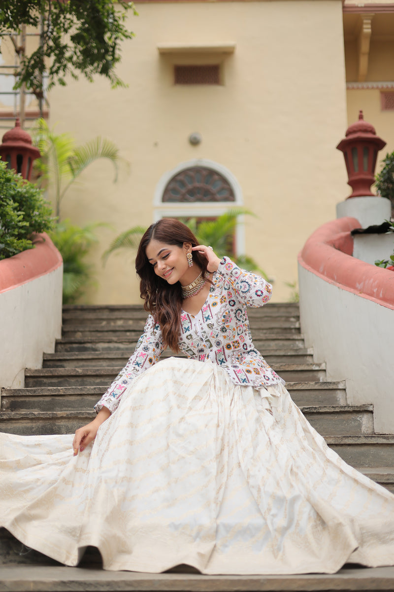 Elegant Premium Sequins Embroidered Co-ord Set - Designer Blouse & Lehenga for Special Occasions